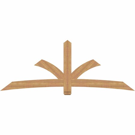 Ekena Millwork Davenport Timber Gable Bracket, Western Red Cedar, 96"W x 36"H x 1 1/2"D x 5 1/2"F, 9/12 Pitch GBW096X36X0206DAV00SWR